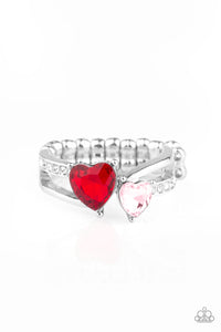 Hearts,Light Pink,Multi-Colored,Pink,Red,Ring Skinny Back,Valentine's Day,Always Adored Multi ✧ Ring