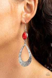 Earrings Fish Hook,Red,Badlands Baby Red ✧ Earrings
