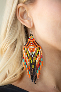 Black,Earrings Fish Hook,Earrings Seed Bead,Multi-Colored,Boho Blast Black ✧ Seed Bead Earrings