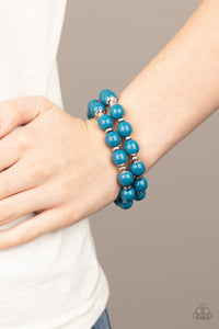 Blue,Bracelet Stretchy,Bubble Blast Off Blue  ✧ Bracelet