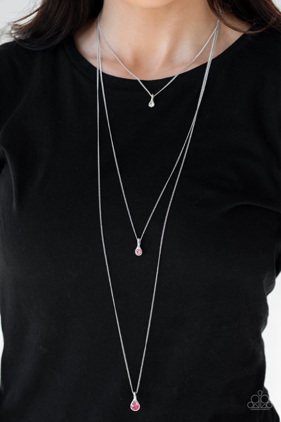 Crystal Chic Pink ✨ Necklace Long
