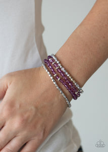 Bracelet Stretchy,Purple,Crystal Crush Purple  ✧ Bracelet