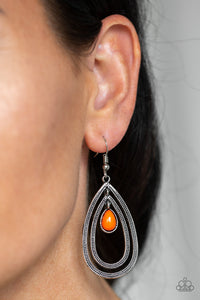 Earrings Fish Hook,Orange,Drops of Color Orange ✧ Earrings
