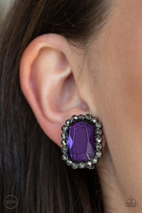 Earrings Clip-On,Purple,Glitter Enthusiast Purple ✧ Clip-On Earrings