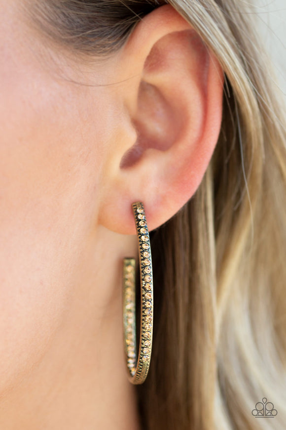 Globetrotting Glitter Brass ✧ Hoop Earrings Hoop Earrings