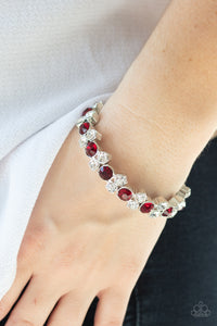 Bracelet Stretchy,Holiday,Red,Here Comes The BRIBE Red  ✧ Bracelet