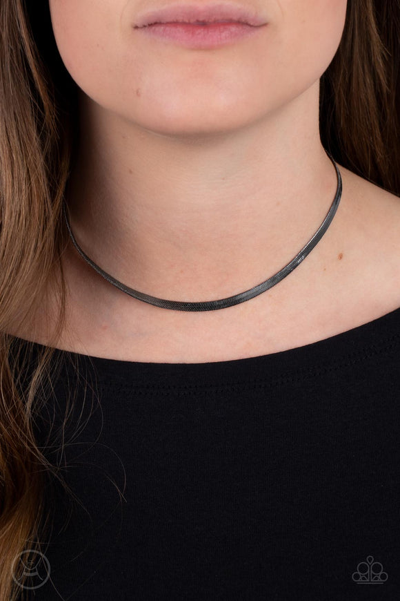 In No Time Flat Black ✧ Choker Necklace