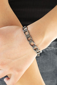 Black,Bracelet Cuff,Gunmetal,LINK Tank Black  ✧ Bracelet