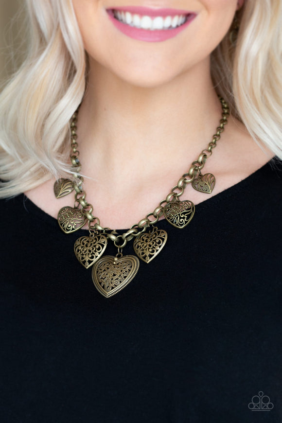 Love Lockets Brass ✧ Necklace Short
