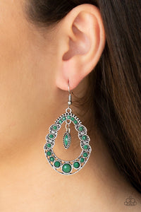Earrings Fish Hook,Green,Malibu Mardi Gras Green ✧ Earrings