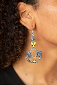 Earrings Fish Hook,Yellow,Modern Day Mecca Yellow ✧ Earrings