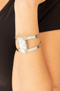 Bracelet Cuff,White,Quarry Queen White ✧ Bracelet