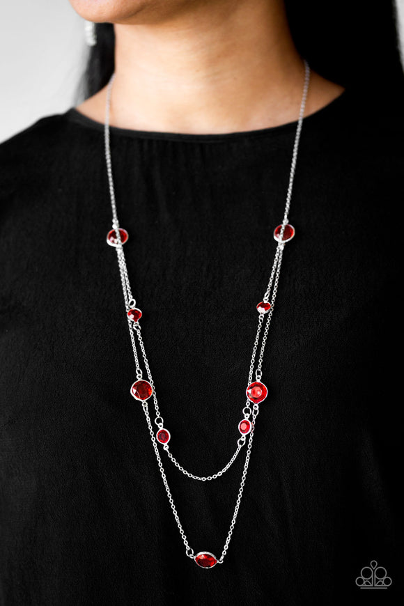 Raise Your Glass Red ✨ Necklace Long
