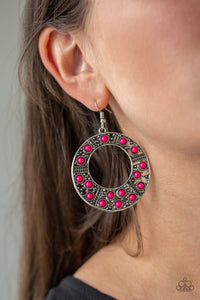 Earrings Fish Hook,Pink,San Diego Samba Pink ✧ Earrings