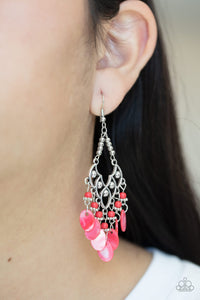 Earrings Fish Hook,Red,Shore Bait Red ✧ Earrings