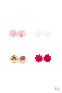Light Pink,Multi-Colored,Pink,SS Earring,White,Floral Starlet Shimmer Earrings