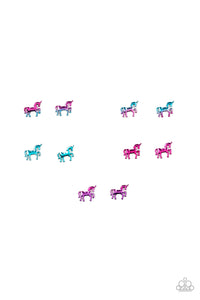 Blue,Light Pink,Pink,SS Earring,Metallic Unicorn Starlet Shimmer Earrings