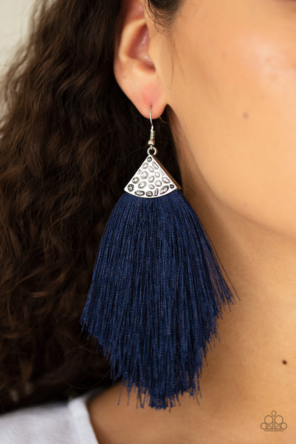 Tassel Tempo Blue ✧ Fringe Earrings Earrings