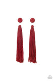 Tightrope Tassel Red ✧ Tassel Post Earrings Post Earrings