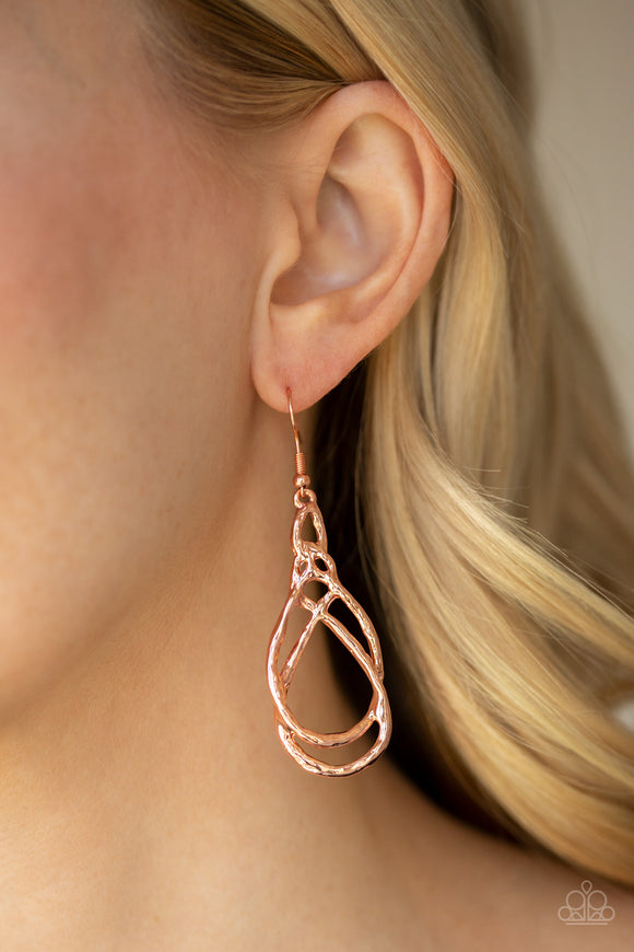Twisted Elegance Copper ✧ Earrings Earrings