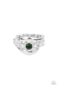 Green,Ring Skinny Back,Graceful Gallantry Green ✧ Ring