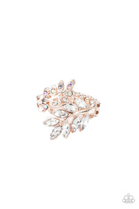 Iridescent,Ring Skinny Back,Rose Gold,Glowing Gardenista Rose Gold ✧ Iridescent Ring