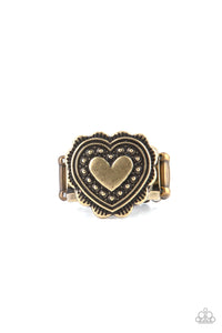 Brass,Hearts,Ring Wide Back,Valentine's Day,Southern Soulmate Brass ✧ Ring