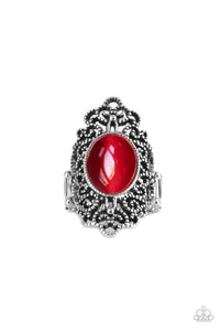 Cat's Eye,Red,Ring Wide Back,Once Upon a Meadow Red ✧ Cat's Eye Ring