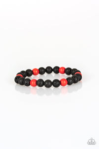Bracelet Stretchy,Lava Stone,All Zen Red ✧  Lava Rock Bracelet