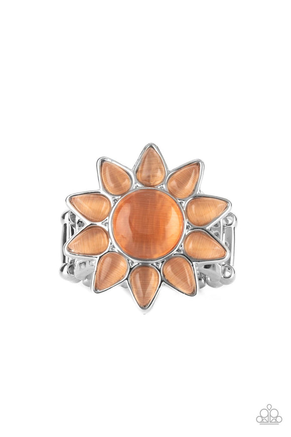 Blossoming Sunbeams Orange ✧ Cat's Eye Ring