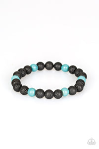 Bracelet Stretchy,Lava Stone,All Zen Blue ✧ Lava Rock Bracelet