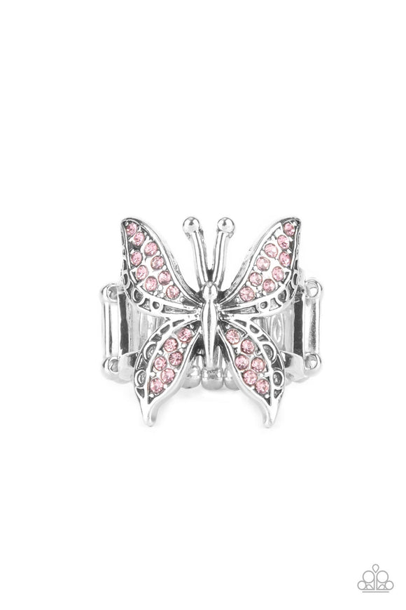 Blinged Out Butterfly Pink ✧ Ring