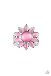 Cat's Eye,Pink,Ring Wide Back,Blossoming Sunbeams Pink ✧ Cat's Eye Ring