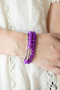 Bracelet Stretchy,Purple,Vacay Vagabond Purple ✧ Bracelet