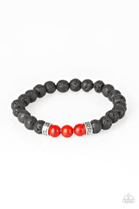 Bracelet Stretchy,Lava Stone,Wisdom Red ✧ Lava Rock Bracelet