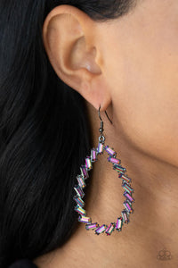 Earrings Fish Hook,Gunmetal,Multi-Colored,Oil Spill,Striking RESPLENDENCE Multi ✧ Earrings