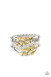 Ring Wide Back,Yellow,Luminously Leafy Yellow ✧ Ring