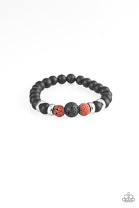 Bracelet Stretchy,Lava Stone,Patience Black ✧ Lava Rock Bracelet