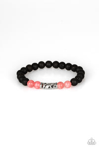 Bracelet Stretchy,Lava Stone,Modern Meditation Pink ✧ Lava Rock Bracelet