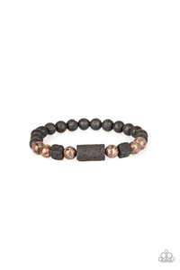 Bracelet Stretchy,Lava Stone,Zenned Out Brown ✧ Lava Rock Bracelet