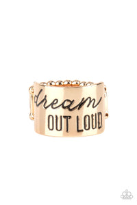 Gold,Inspirational,Ring Wide Back,Dream Louder Gold ✧ Ring