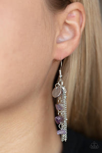 Earrings Fish Hook,Purple,Stone Sensation Purple ✧ Earrings