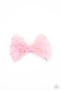 Gold,Hair Bow,Light Pink,Pink,Twinkly Tulle Pink ✧ Hair Bow Clip