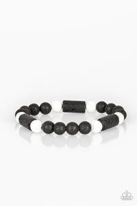 Bracelet Stretchy,Lava Stone,Just Chillax White ✧ Lava Rock Bracelet