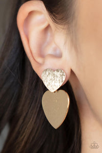 Earrings Post,Gold,Hearts,Valentine's Day,Heart-Racing Refinement Gold ✧ Earrings