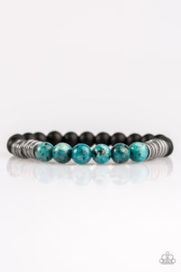 Bracelet Stretchy,Lava Stone,Energetic Blue ✧ Lava Rock Bracelet