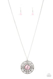 Celestial Compass Pink ✧ Cat's Eye Necklace Long