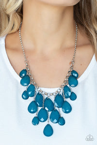 Blue,Necklace Short,Front Row Flamboyance Blue ✨ Necklace