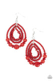Prana Party Red ✧ Seed Bead Earrings Earrings