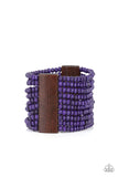 Waikiki Wonderland Purple ✧ Wood Stretch Bracelet